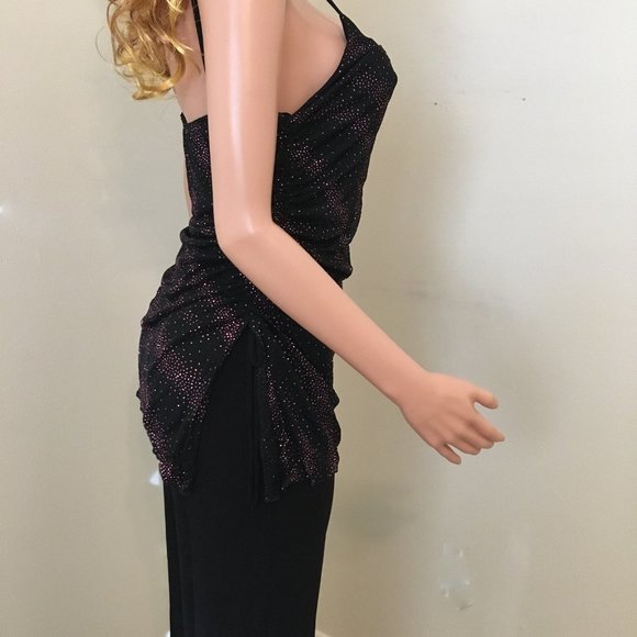 Rag Brand Dressy Black Jumpsuit With Sparkle Overlay - Picture 2 of 10